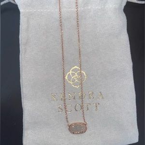 Kendra Scott rose gold Elisa necklace